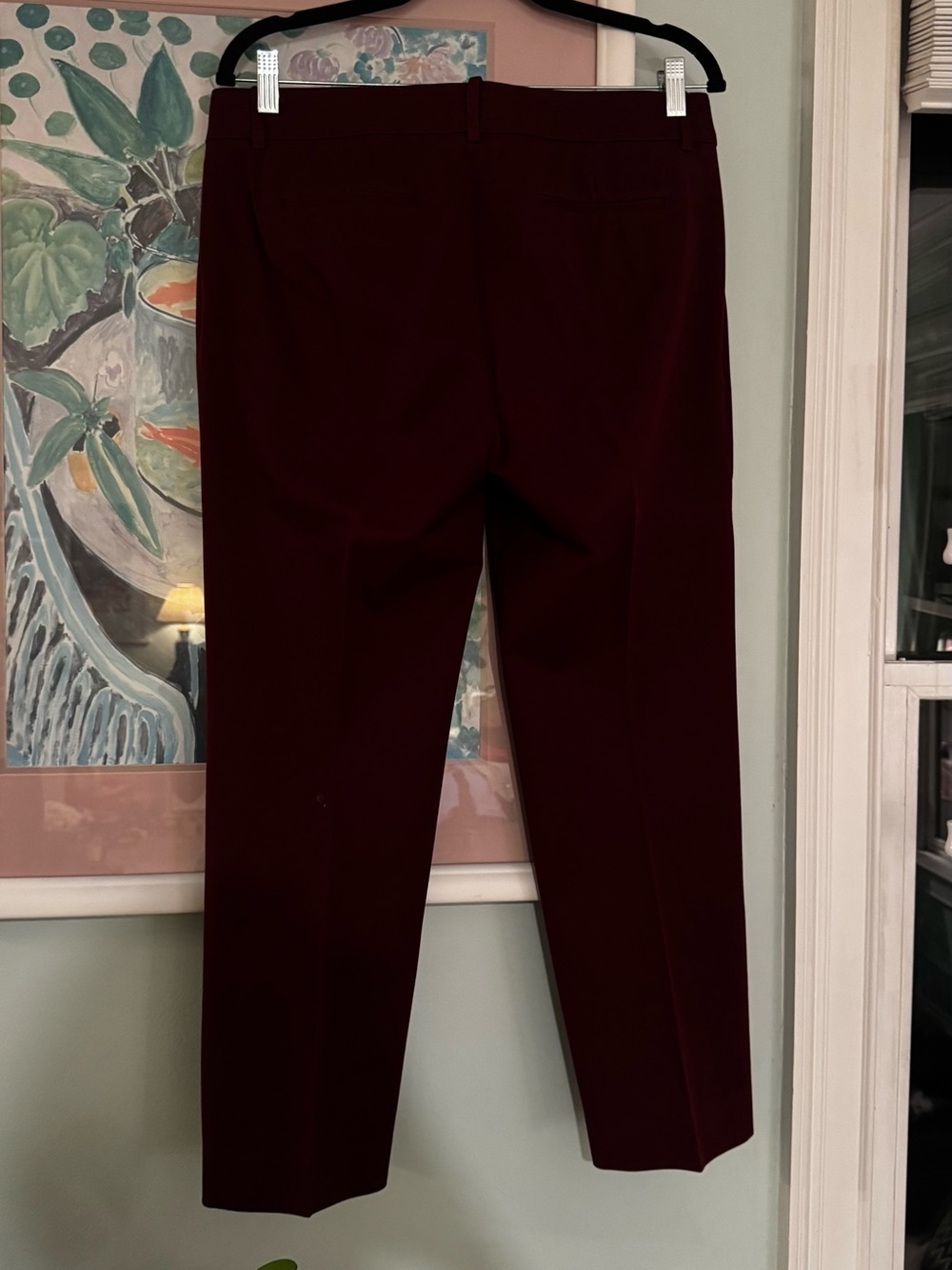 J. Crew Women's Burgundy Straight-Leg Dress Trousers
